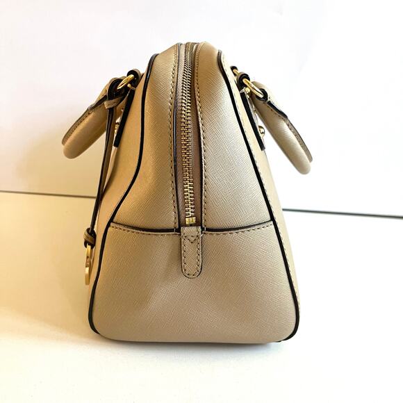 MICHAEL KORS Beige Leather Satchel Bag, Handheld - Picture 6 of 12